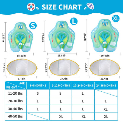 Swimbobo Nouveau Flotteur Gonflable pour Bébé (3-36 Mois)
