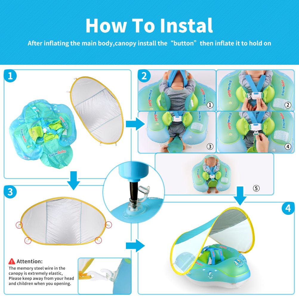Swimbobo Nouveau Flotteur Gonflable pour Bébé (3-36 Mois)