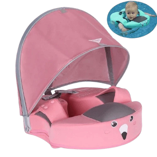 MamboBaby™ Bouée de Natation Taille pour Nourrisson/Tout-Petit avec Canopée – Pour 8 à 48 Mois