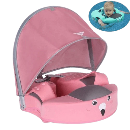 MamboBaby™ Bouée de Natation Taille pour Nourrisson/Tout-Petit avec Canopée – Pour 8 à 48 Mois