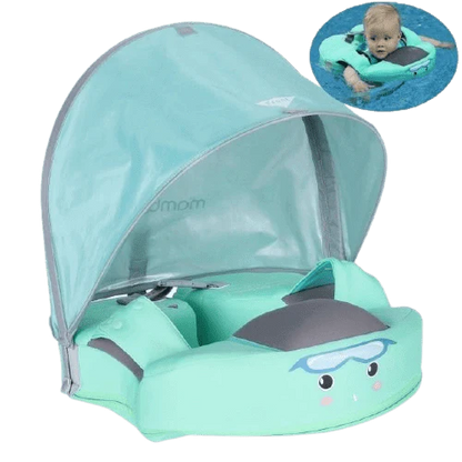 MamboBaby™ Bouée de Natation Taille pour Nourrisson/Tout-Petit avec Canopée – Pour 8 à 48 Mois