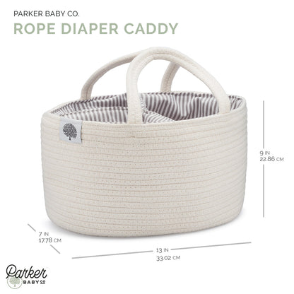 Panier à couches en corde – Organisateur de table à langer